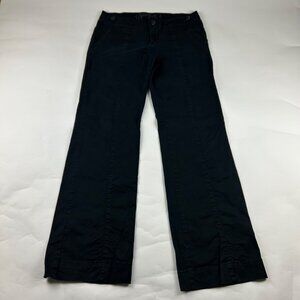 LONG Spoon Jeans Black Canvas Low Rise Wide Leg Chino Pants 13